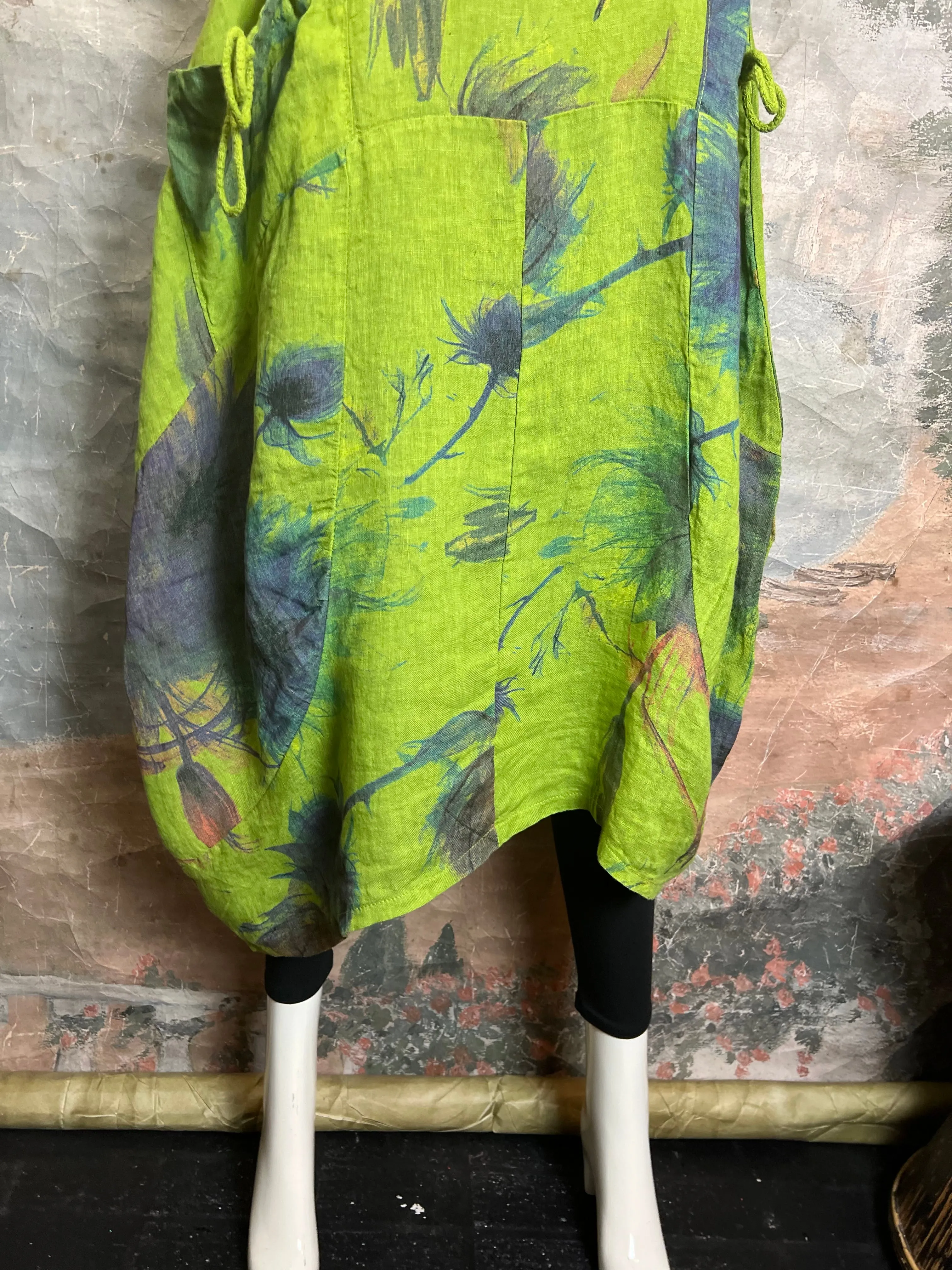 91911-52 Tropical Mix Dress-Kiwi