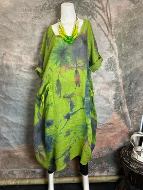 91911-52 Tropical Mix Dress-Kiwi