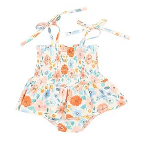 Angel Dear Smocked Bubble with Skirt Flower Cart