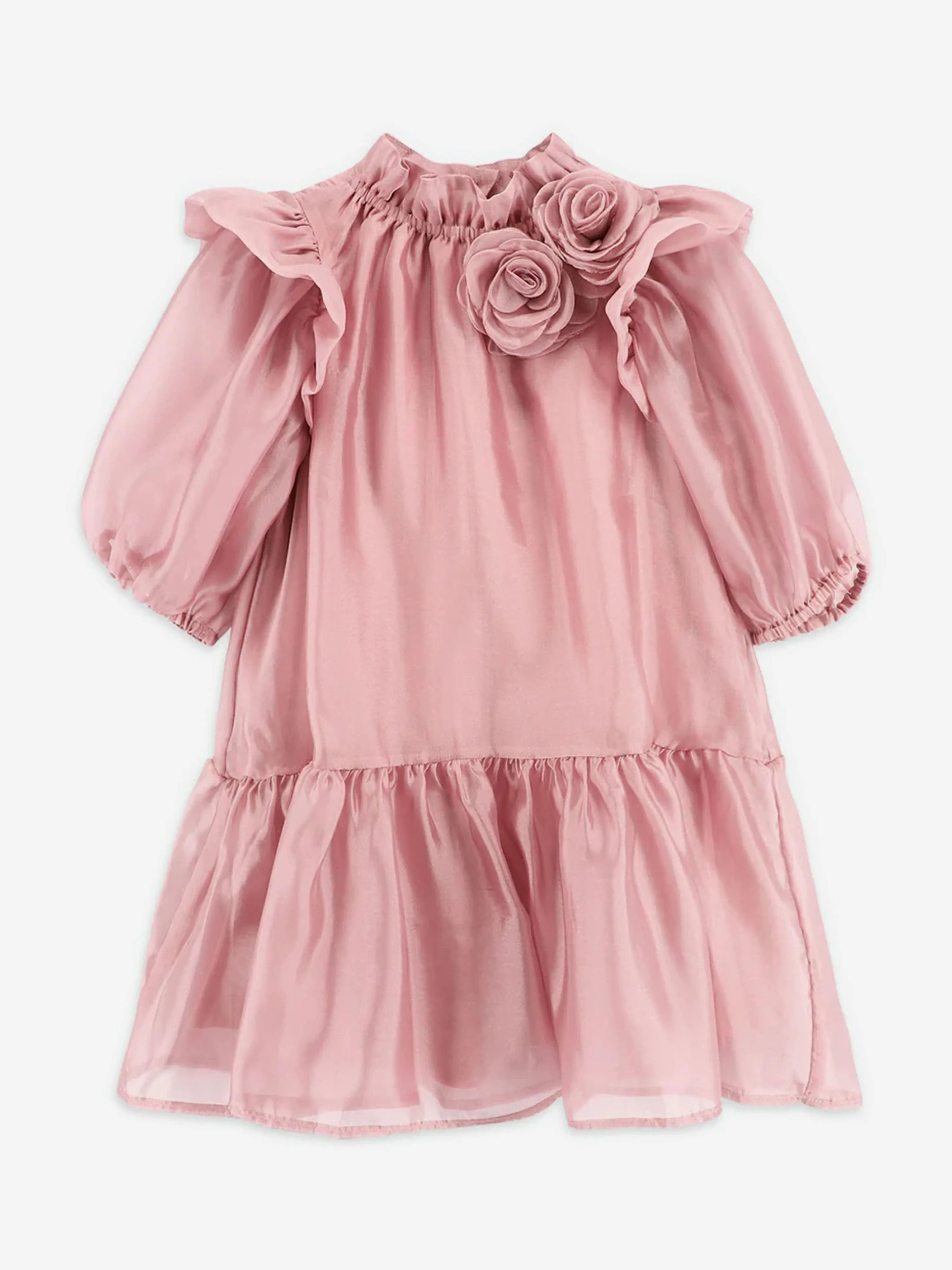 Angels Face Girls Lark Rose Trim Dress in Pink