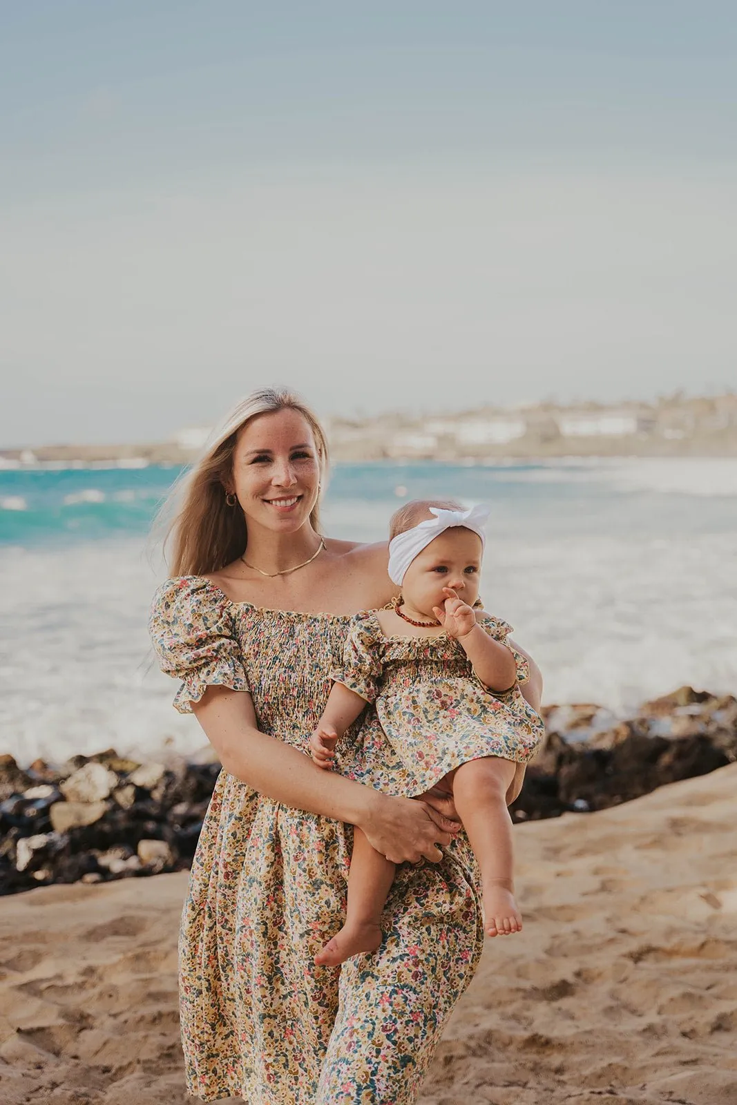 Anitas Yellow Floral Mommy & Me Matching Dresses