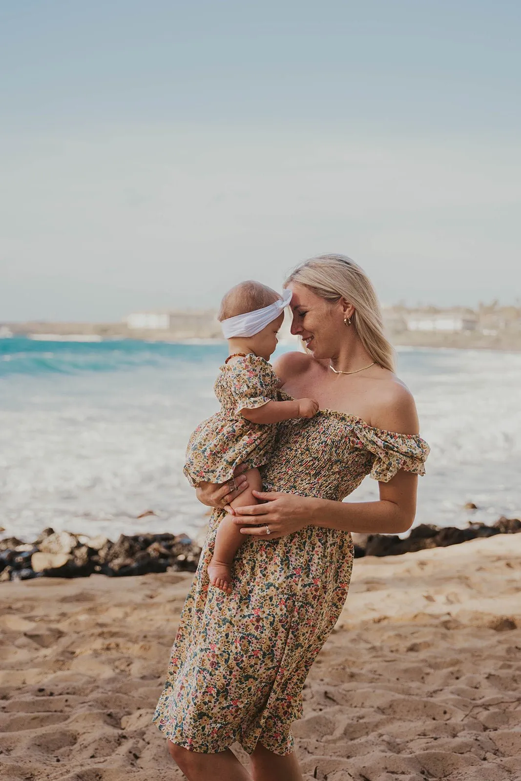 Anitas Yellow Floral Mommy & Me Matching Dresses