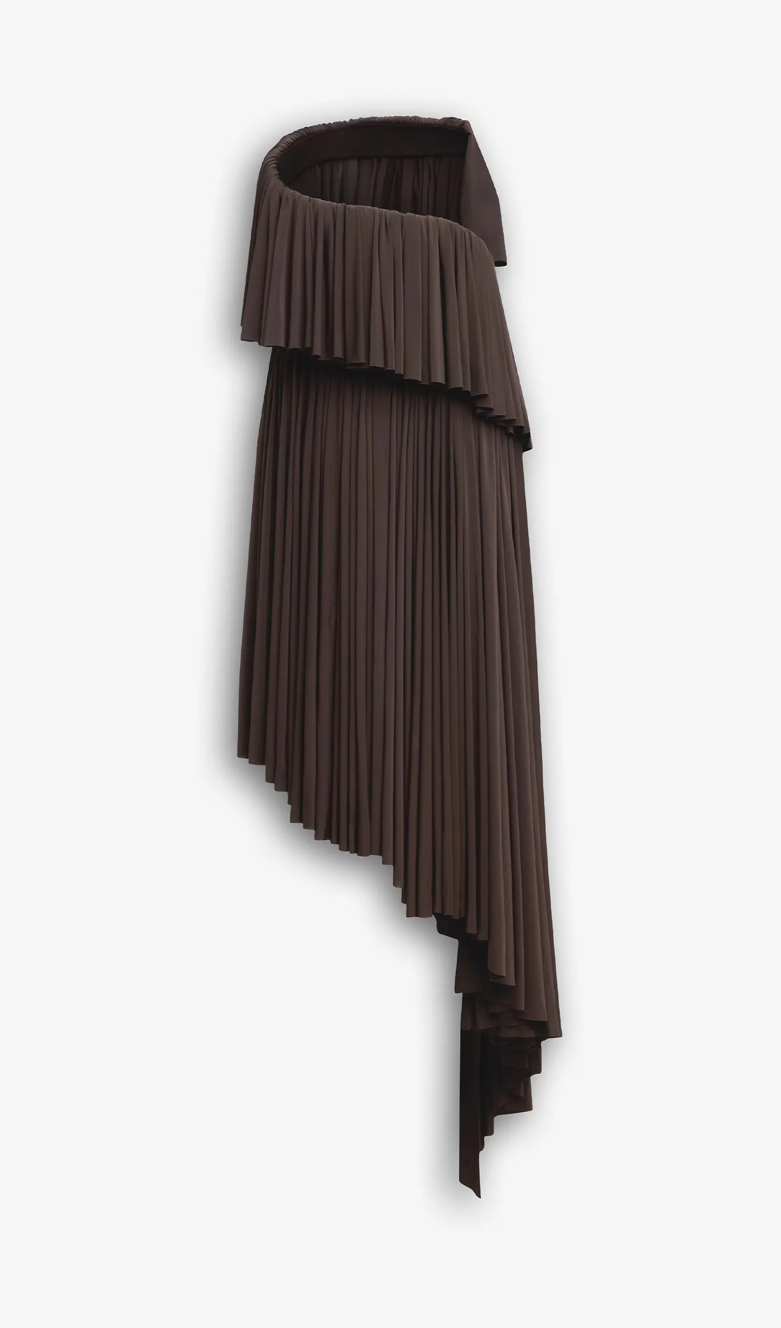 Asymmetry Ruffle Spiral Mini Dress