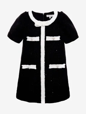 BCBG Girls Tweed Dress in Black