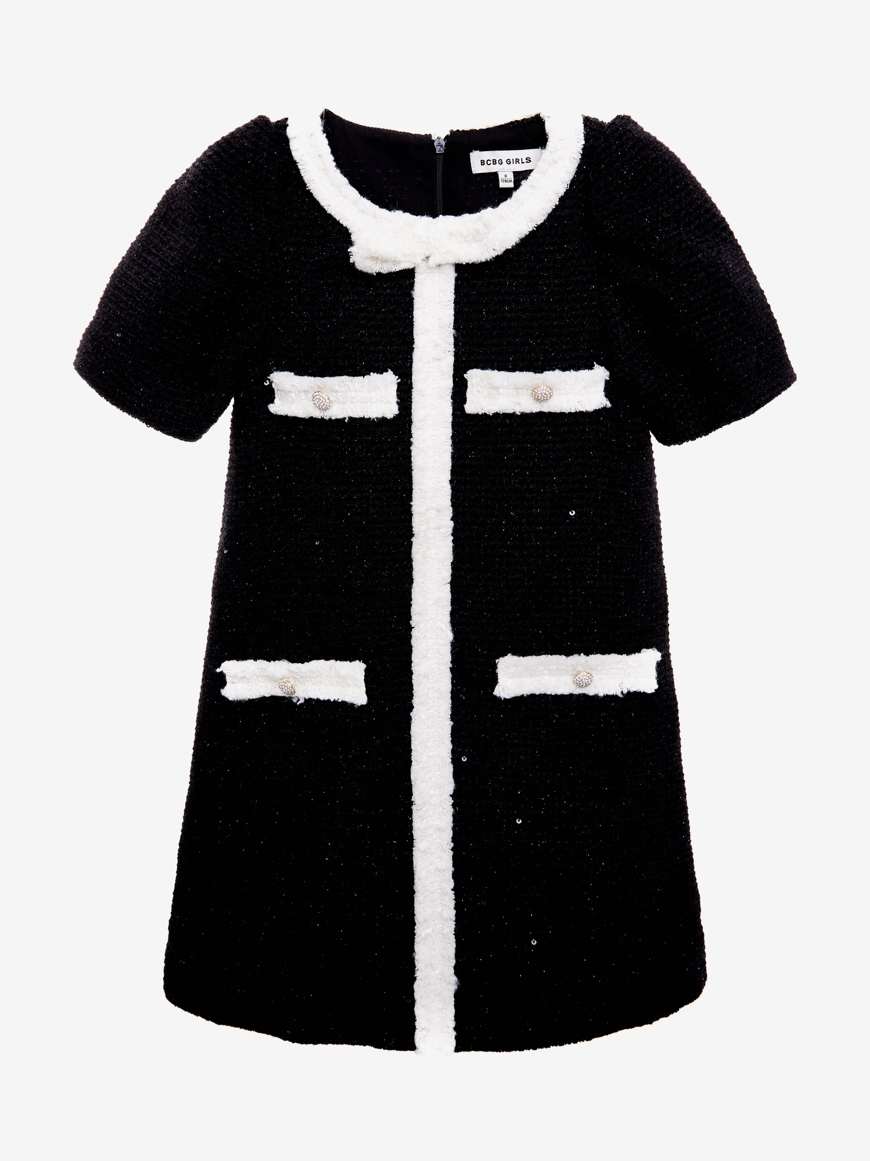 BCBG Girls Tweed Dress in Black