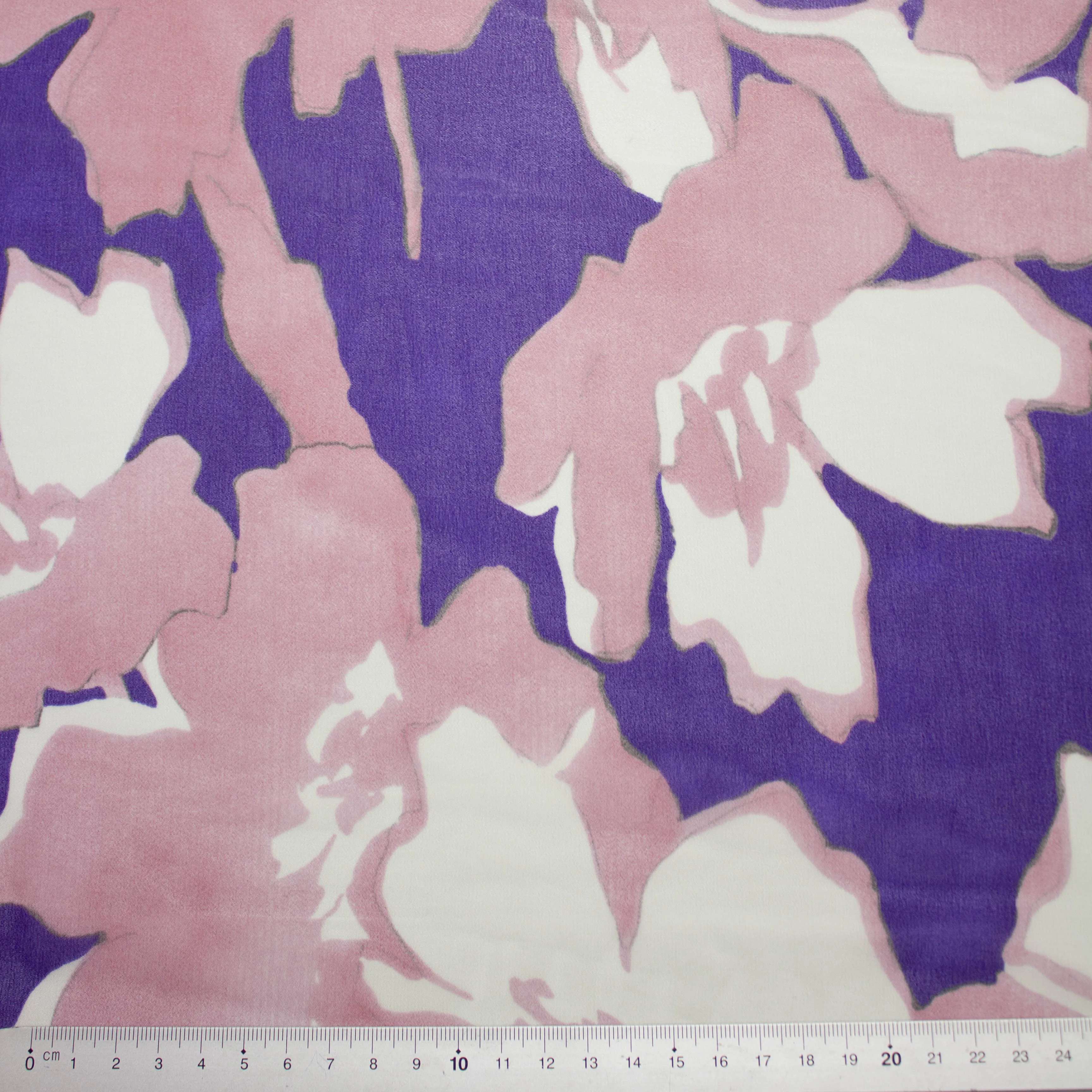 Beris Pink/Purple Floral Viscose Voile