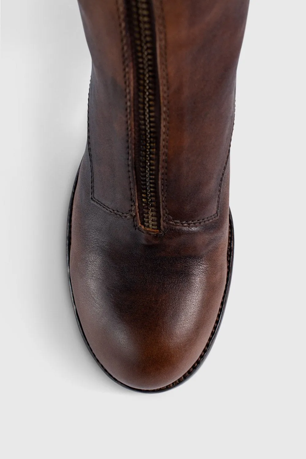 BERKELEY burnt-caramel ankle boots.