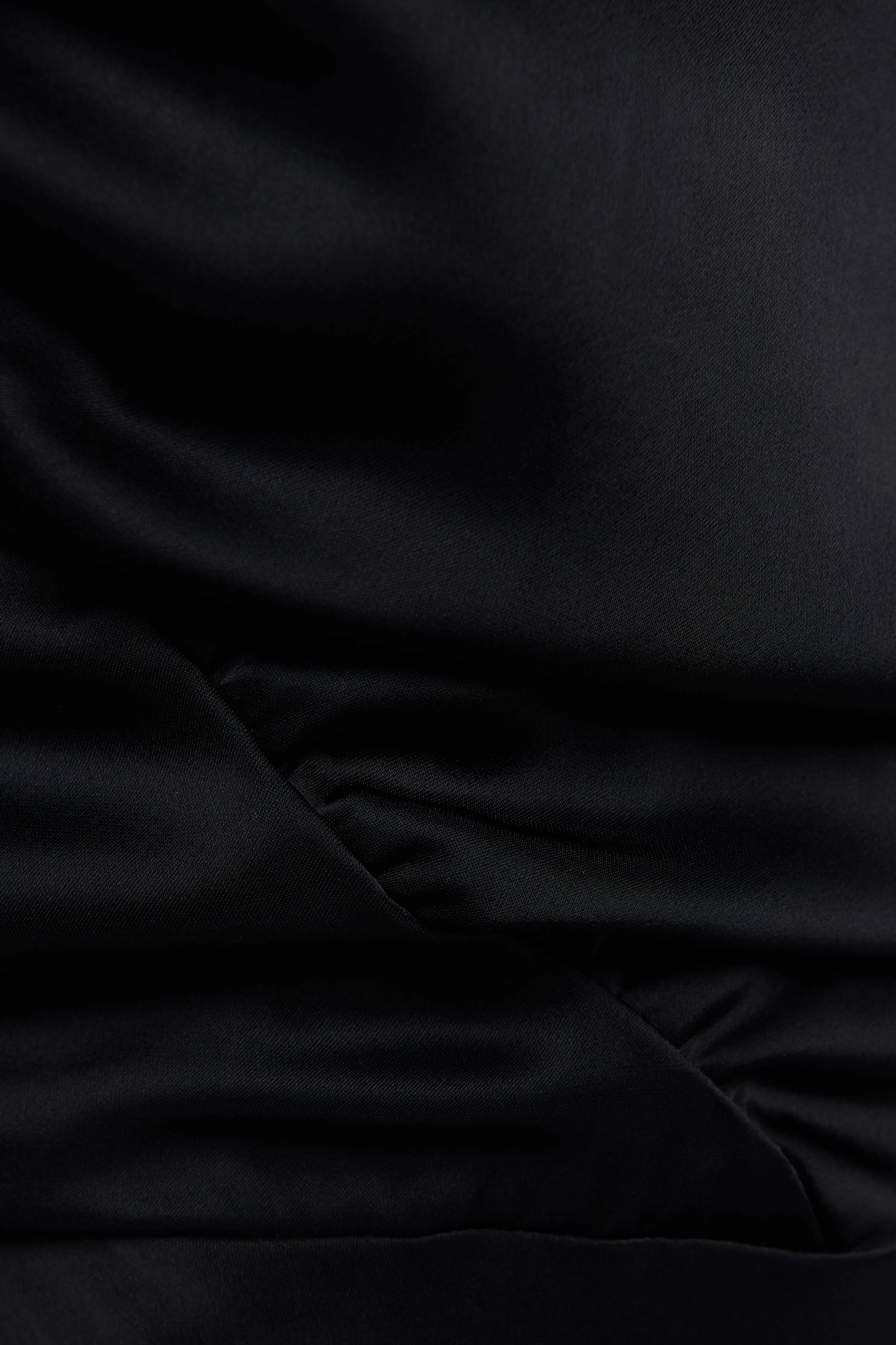 Black Davie Ruched Maxi Dress
