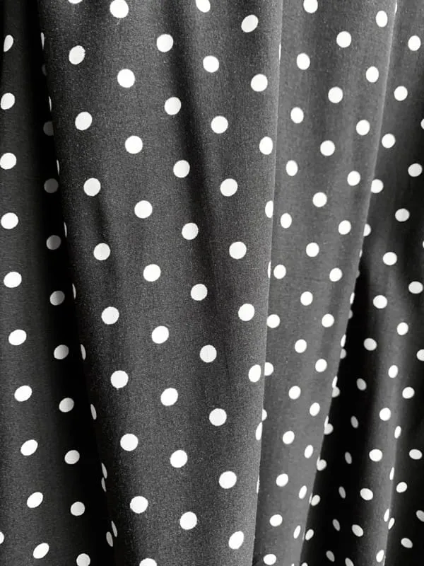 Bridie Black Polka-Dot Midi Dress