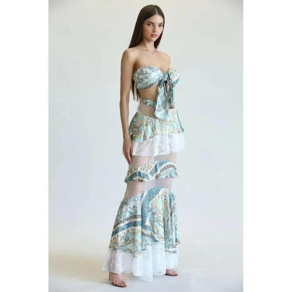Brisa Paisley Print Skirt Set