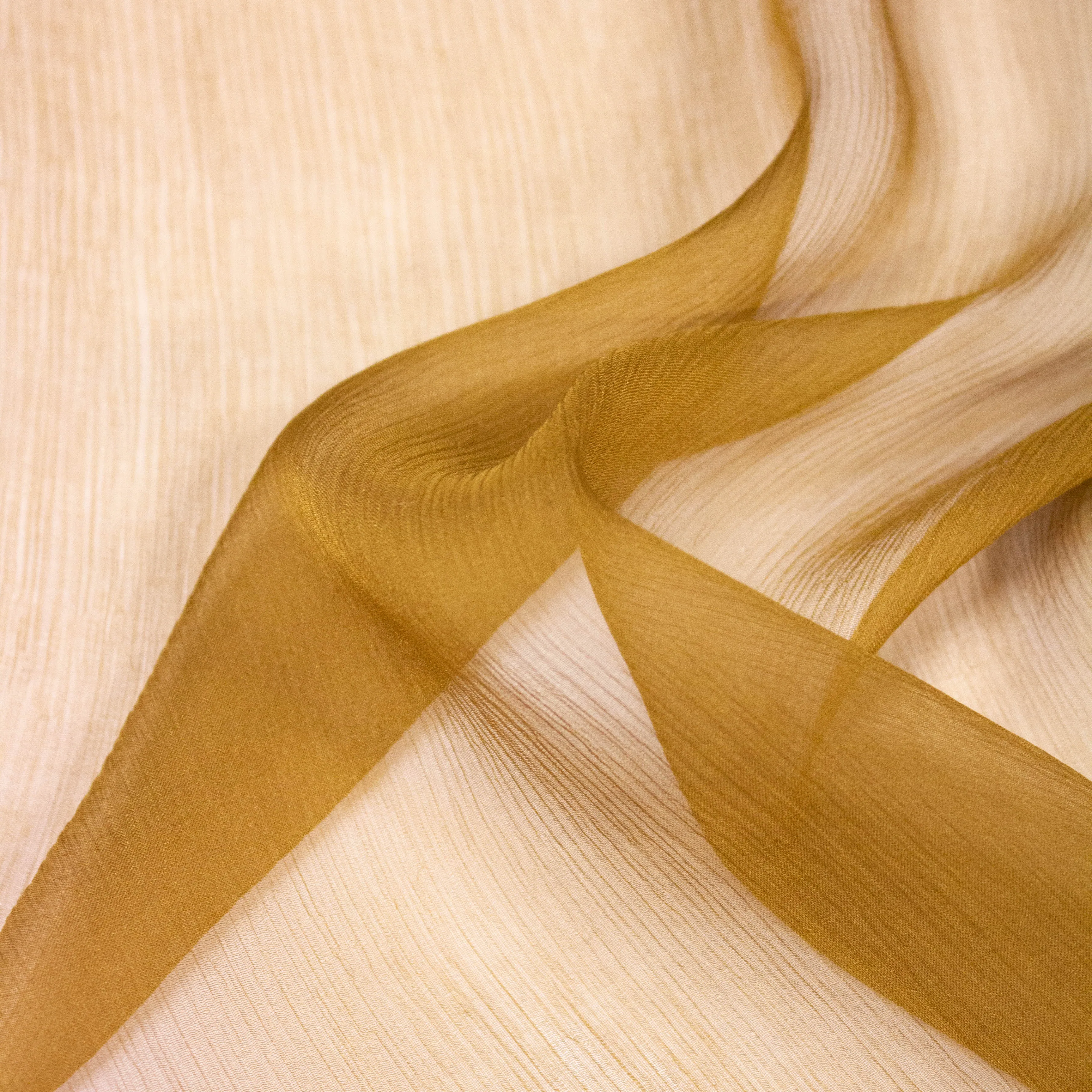 Bryn Caramel Ochre Silk Chiffon