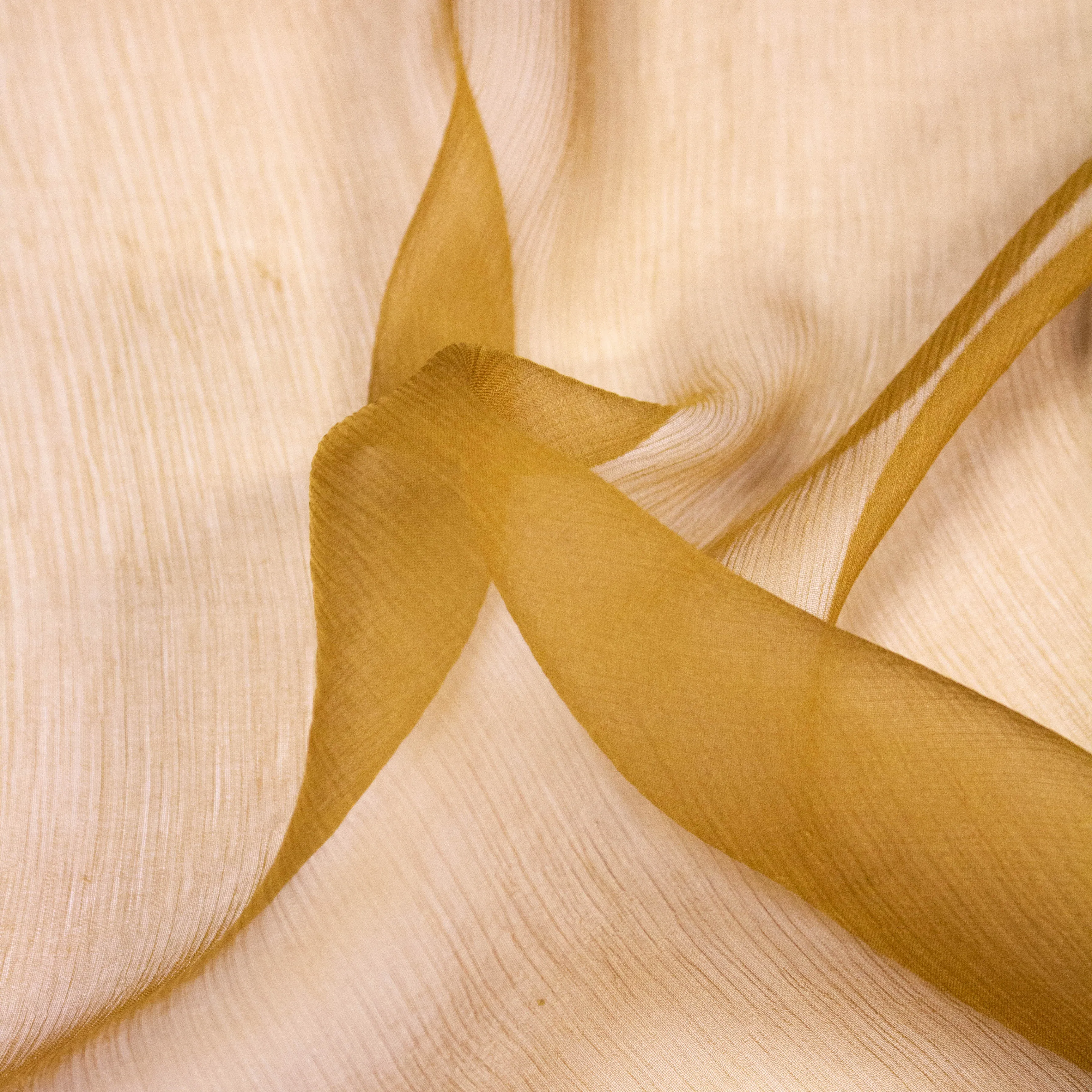 Bryn Caramel Ochre Silk Chiffon