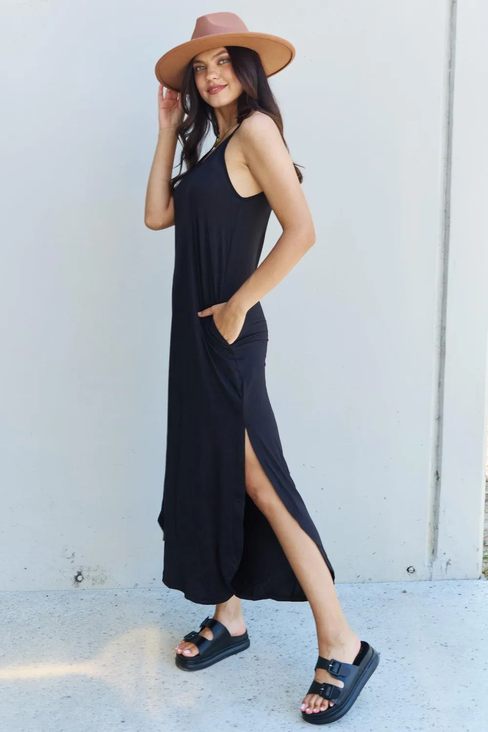 Cami Good Energy Maxi Dress in Black