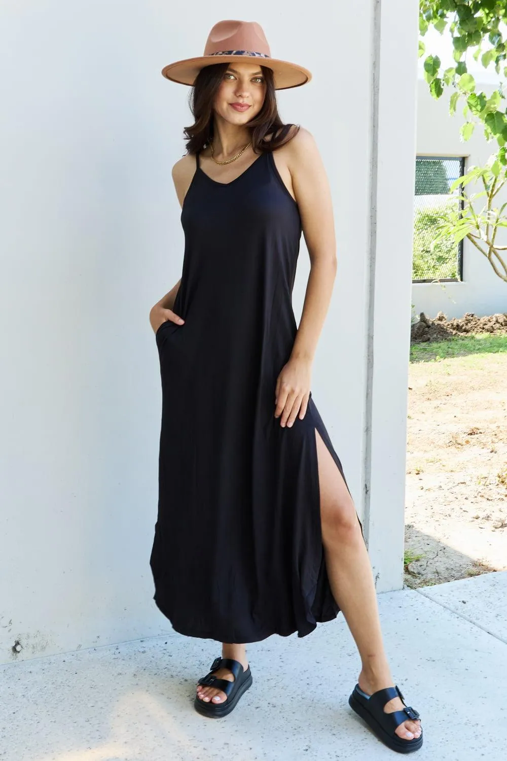 Cami Good Energy Maxi Dress in Black