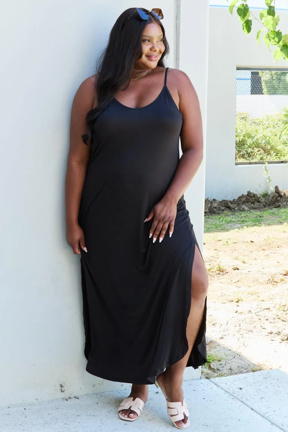 Cami Good Energy Maxi Dress in Black