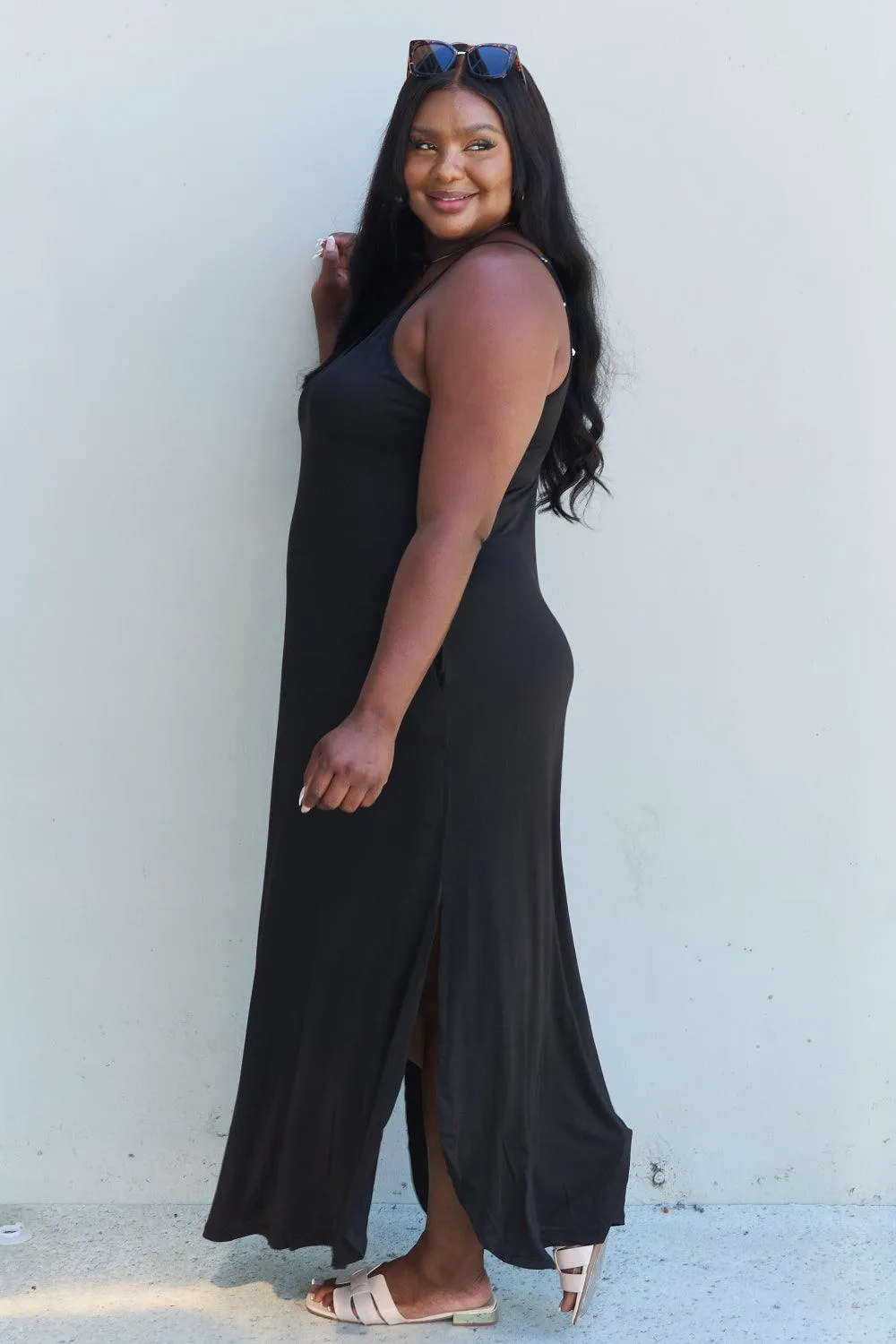 Cami Good Energy Maxi Dress in Black