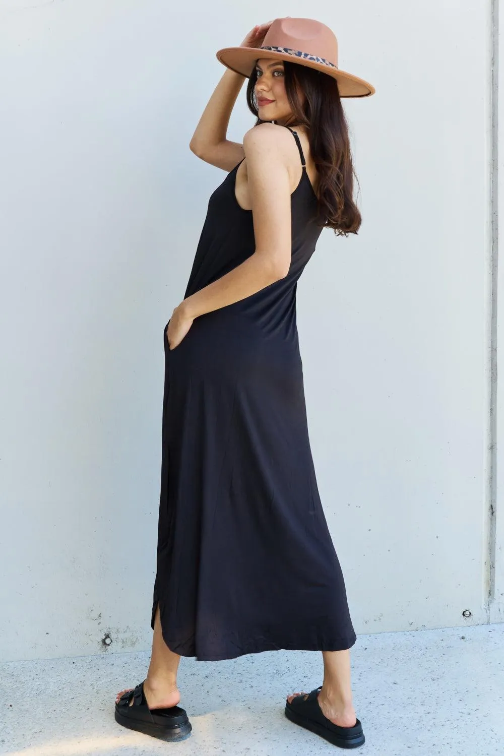Cami Good Energy Maxi Dress in Black