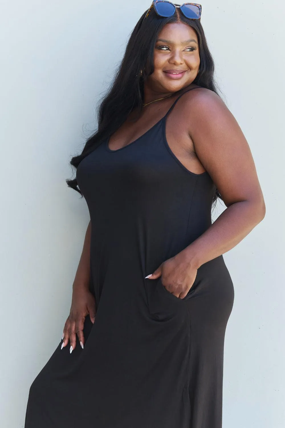 Cami Good Energy Maxi Dress in Black
