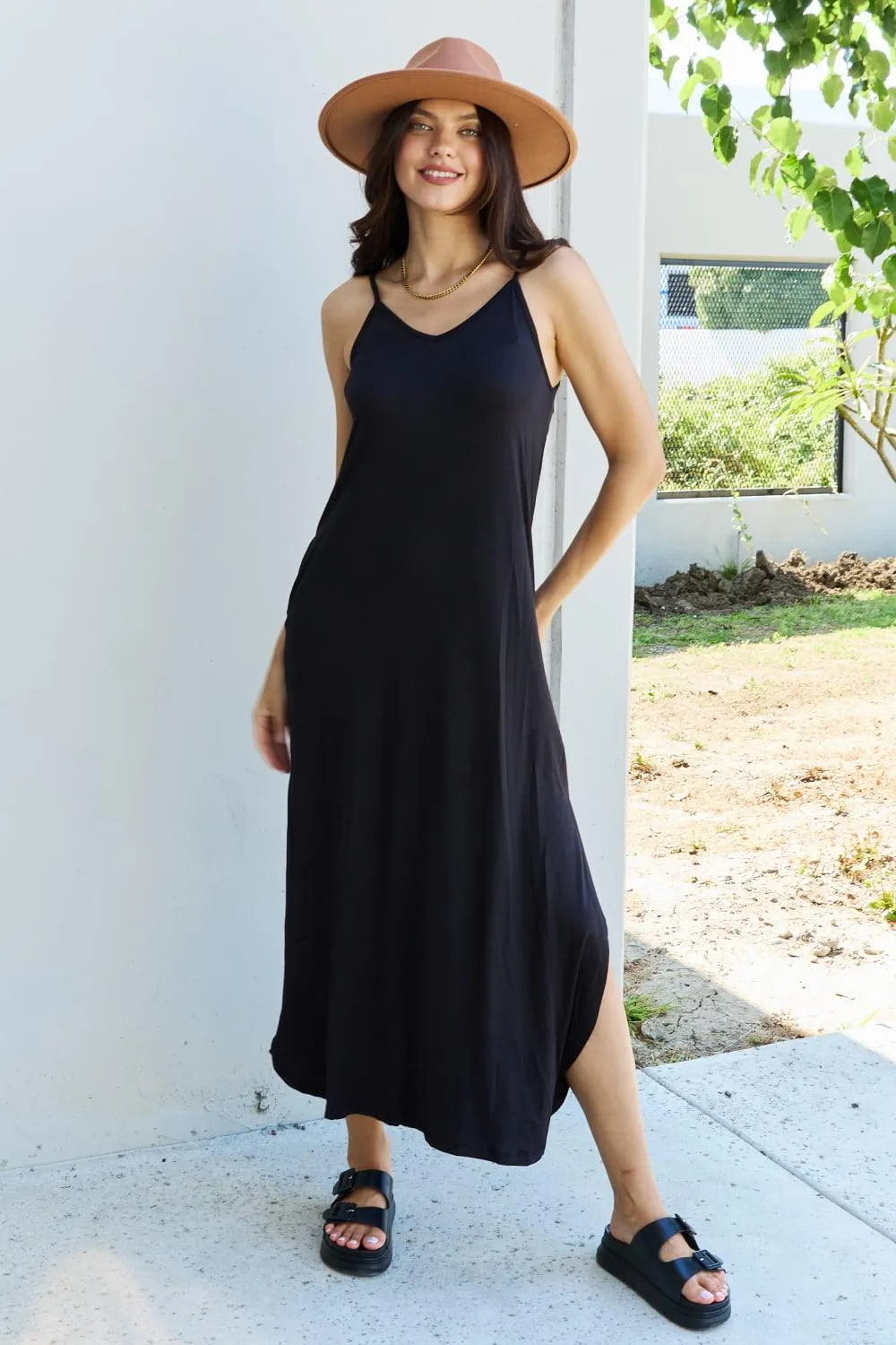 Cami Good Energy Maxi Dress in Black