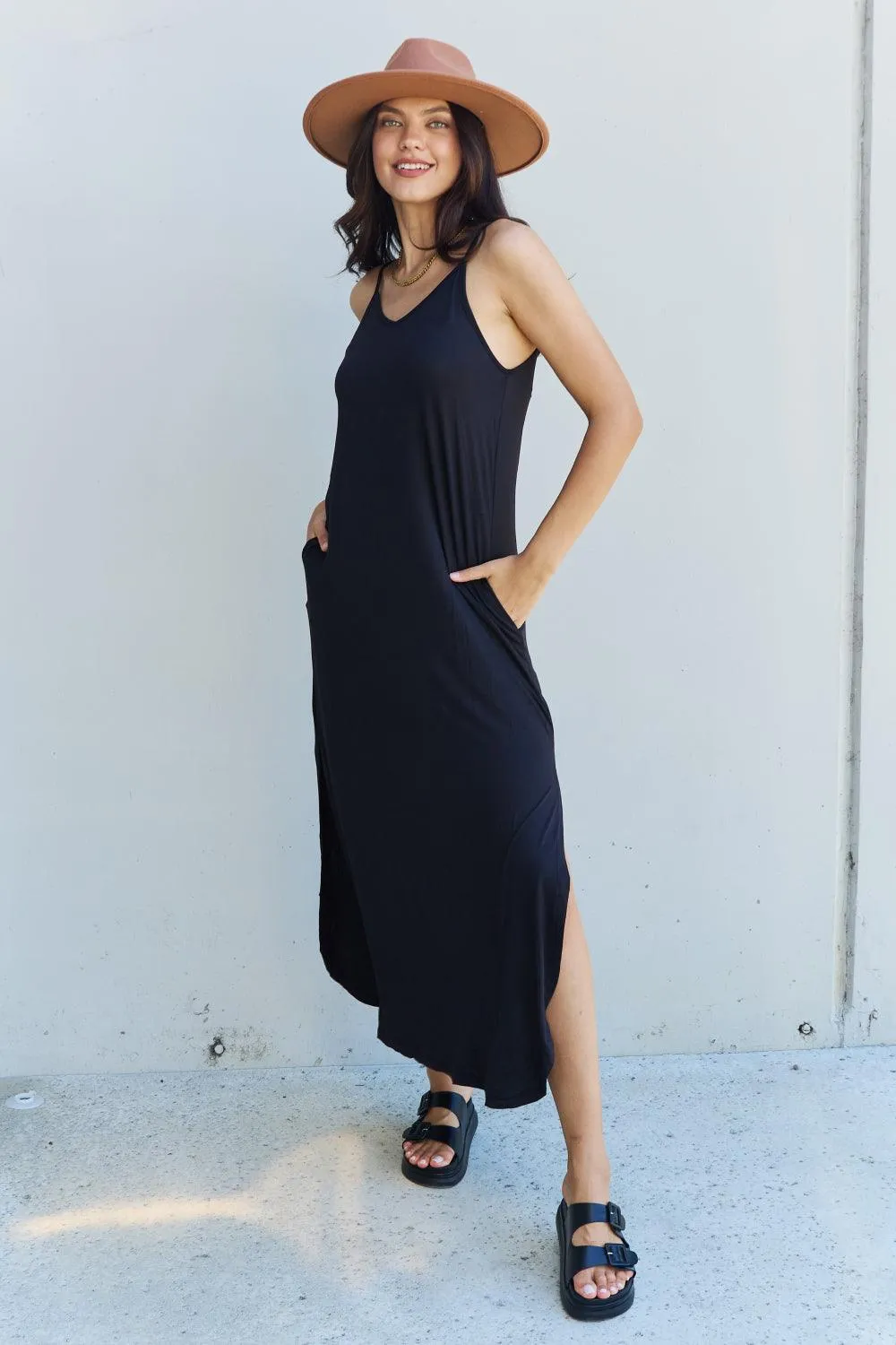 Cami Good Energy Maxi Dress in Black