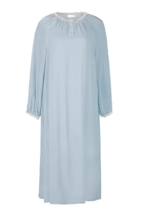 CHARLOTTE VELVET MIDI DRESS IN BLUE