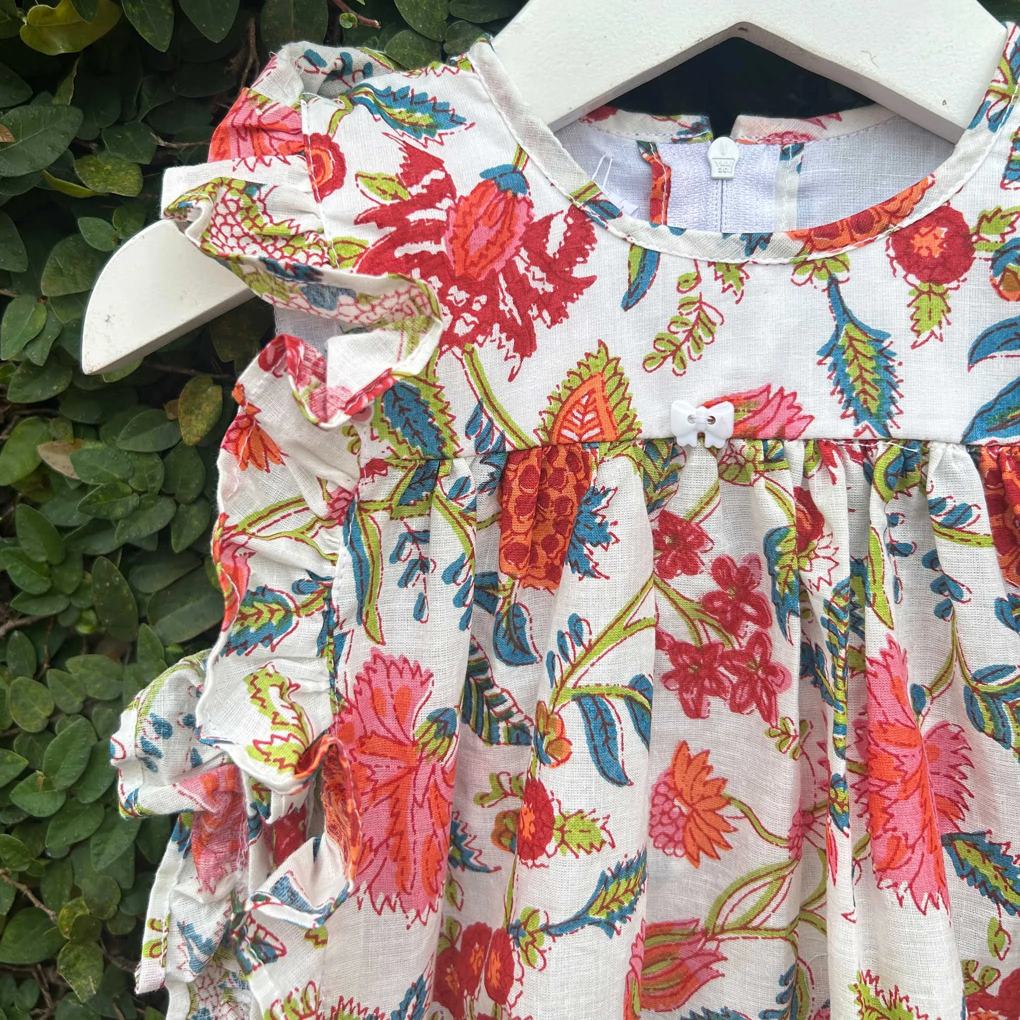 Charming Floral Apron Dress for Baby Bliss
