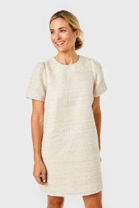 Chloe Dress- Tweed Gardenia