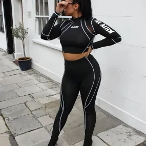 Cool Long Sleeve Cropped Top And Pants