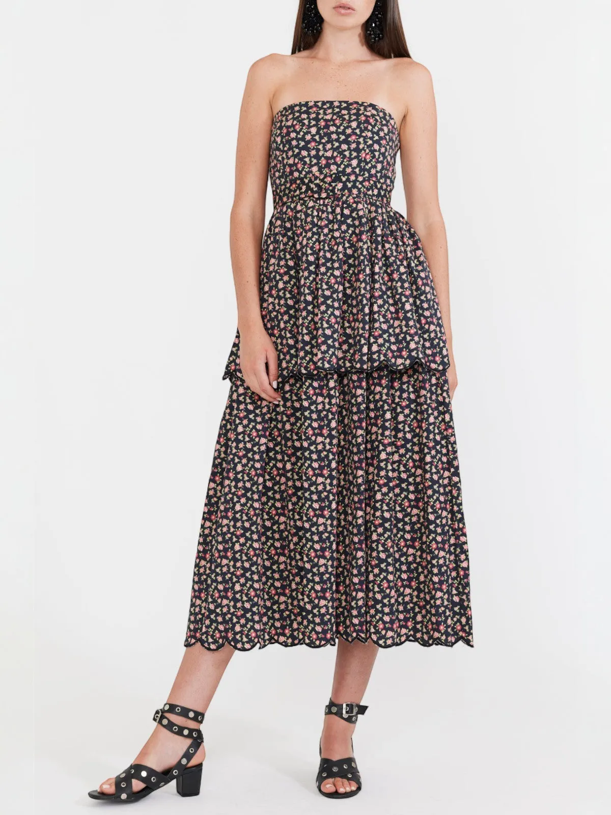 Daisy Dress | Black Rose Floral