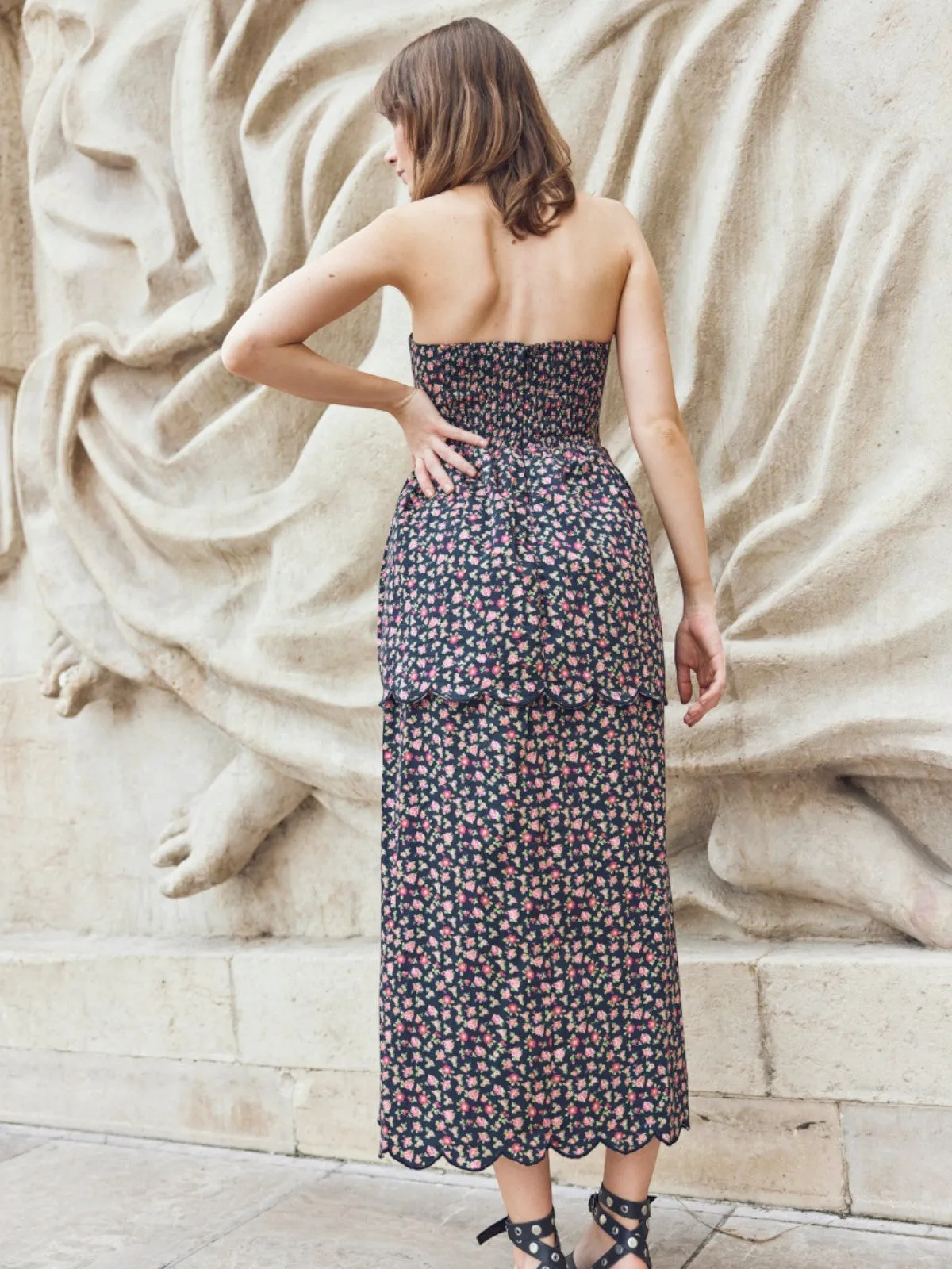 Daisy Dress | Black Rose Floral