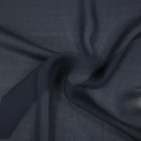 Dakota Dark Blue Silk Crepe Voile Stretch SHOWROOM SAMPLE 34CM X 60CM