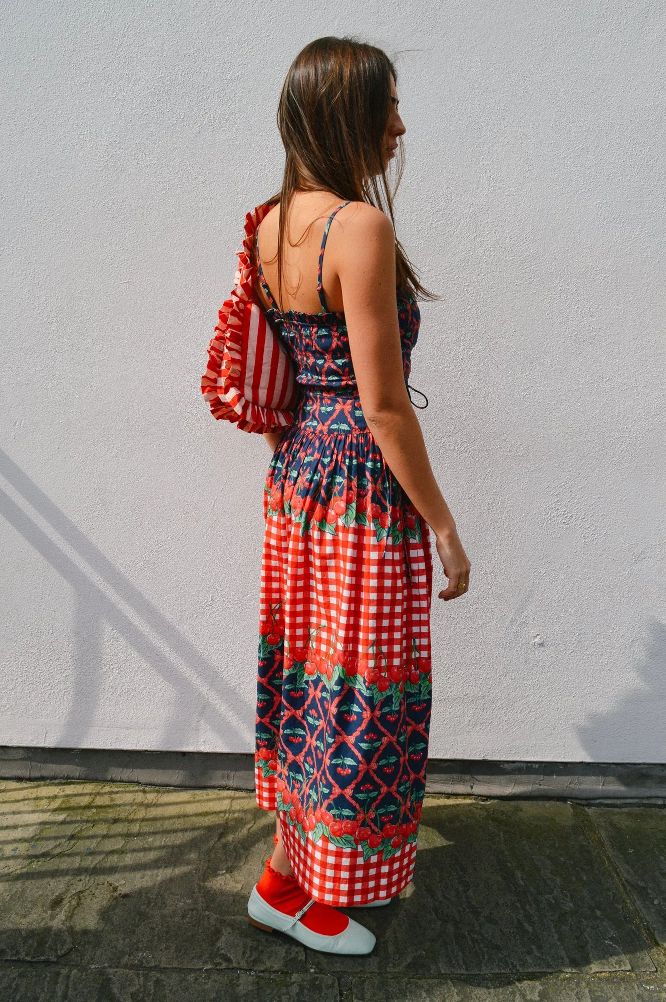Damson Madder Keila Cherry Pie Midi Dress