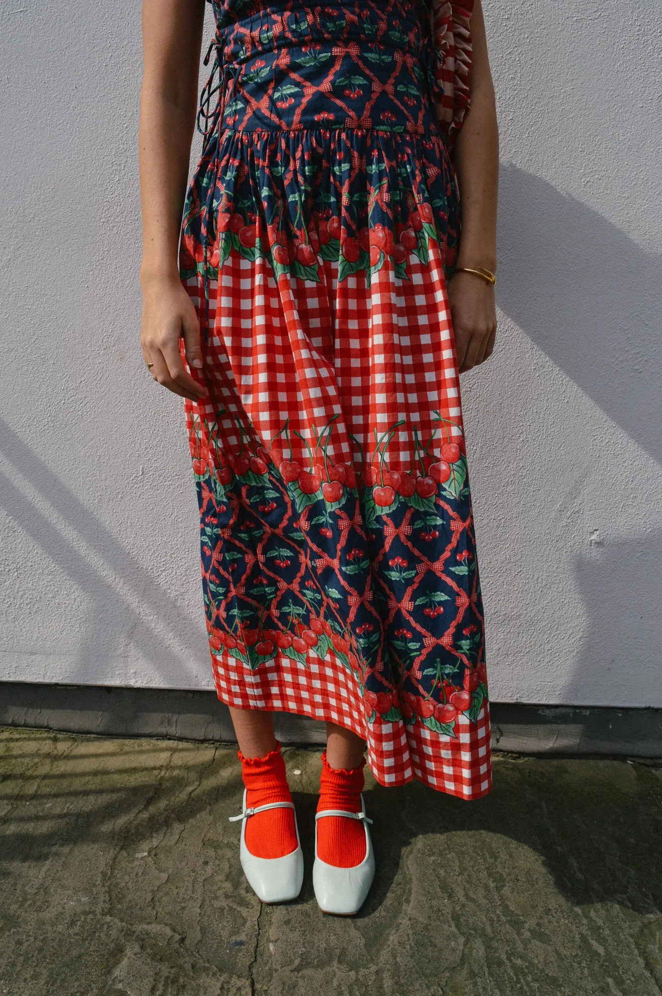 Damson Madder Keila Cherry Pie Midi Dress