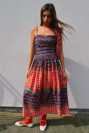 Damson Madder Keila Cherry Pie Midi Dress