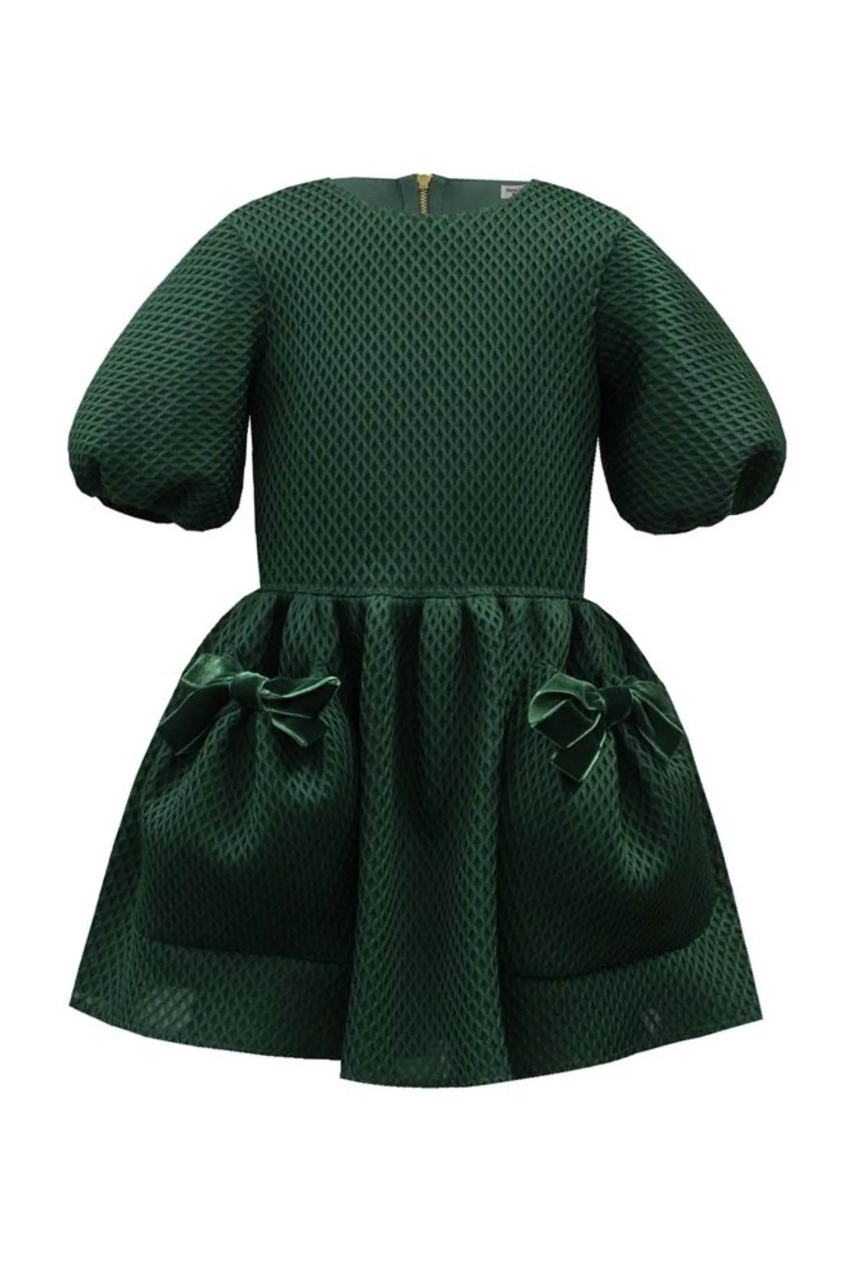 David Charles London Girls Green Pocket Dress