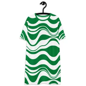 ENERGY WAVES green - T-shirt dress