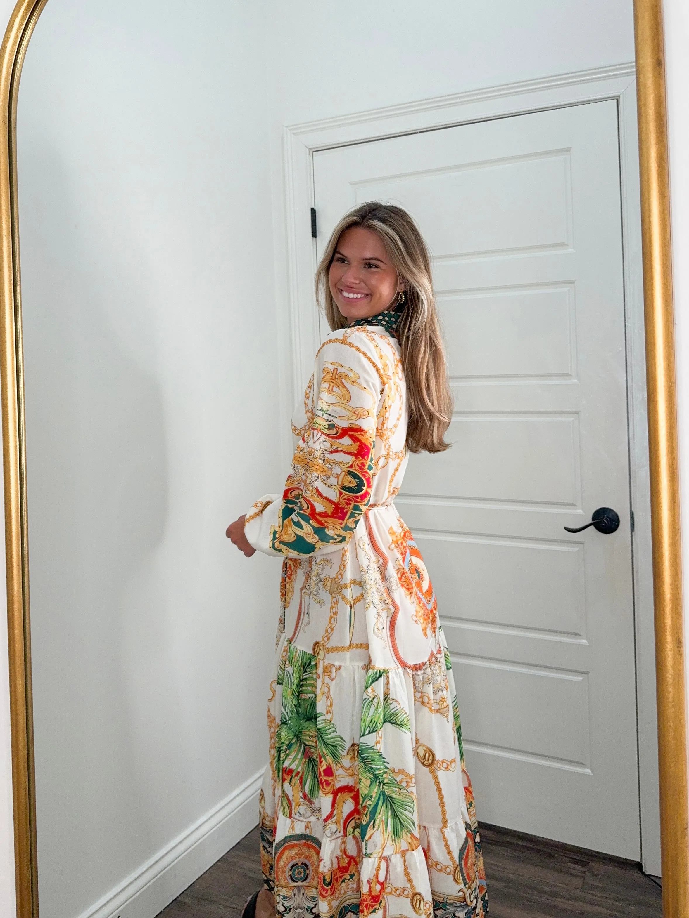 Equestrian Elegance Maxi Dress
