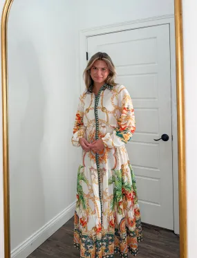 Equestrian Elegance Maxi Dress