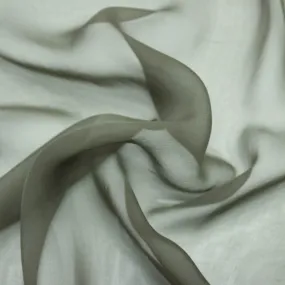 Eran Greyish Green Silk Chiffon