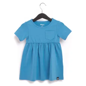 Essentials Short Sleeve Dress - 'Parisian Blue'