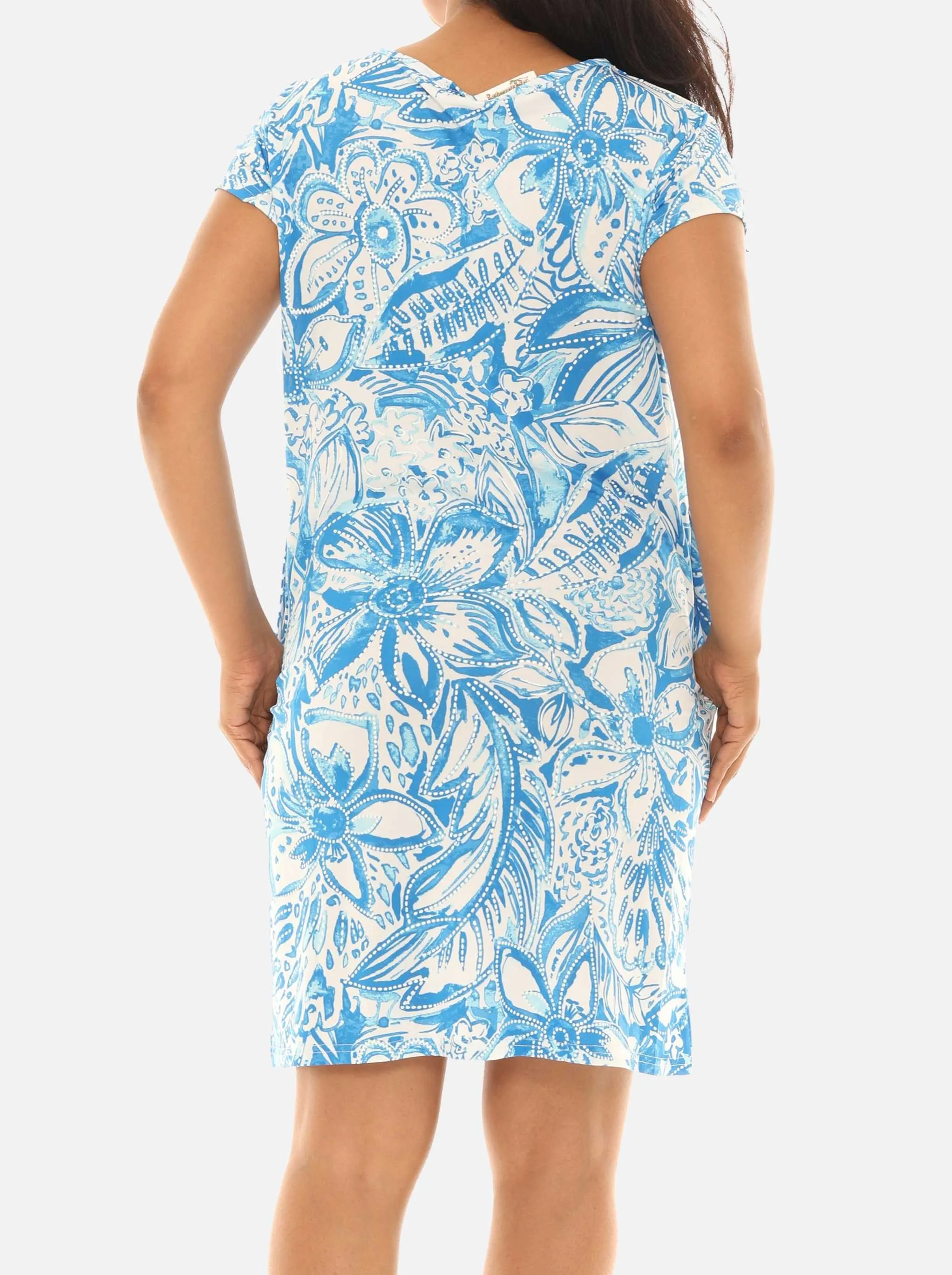 Floral Paisley Print Short Sleeve Short Dress