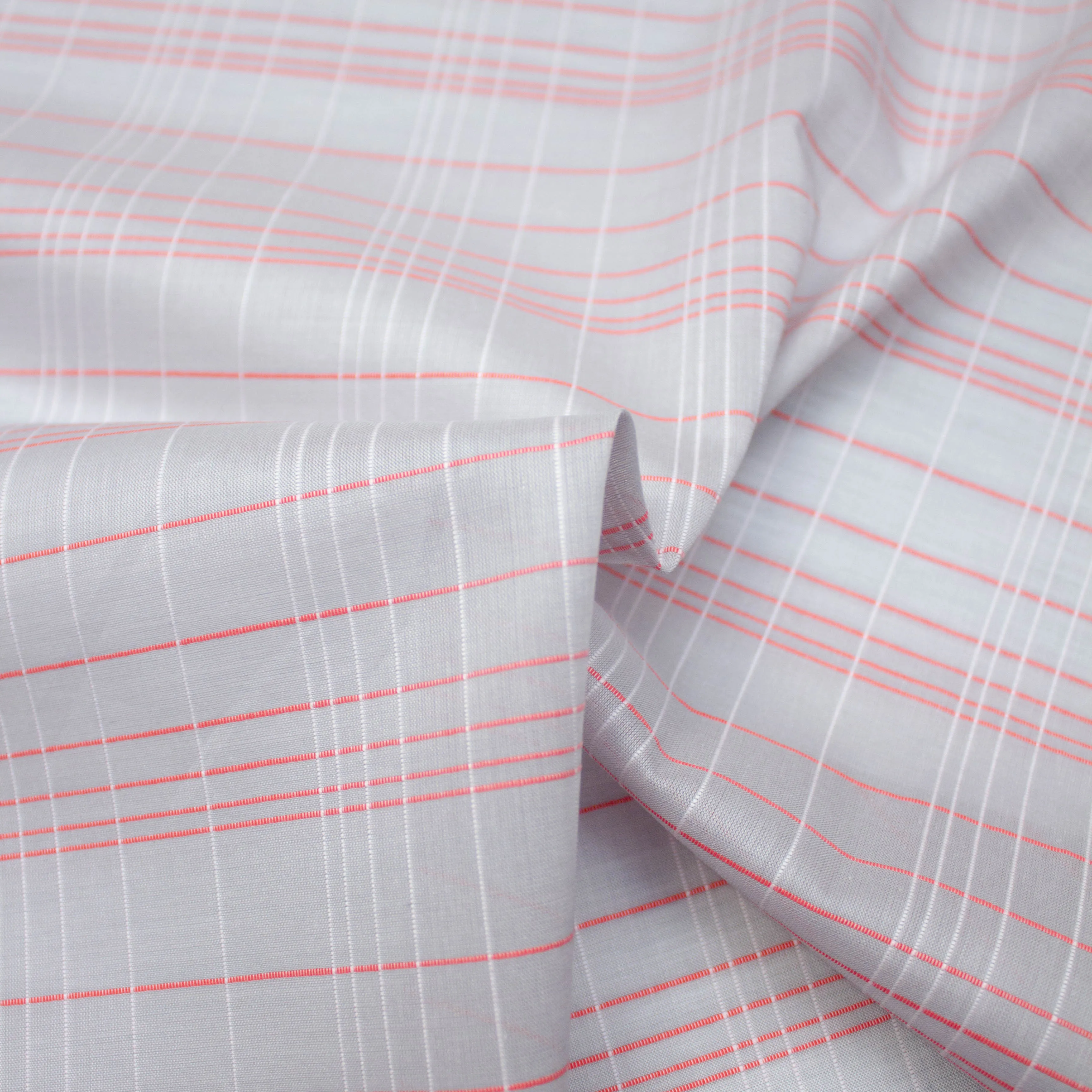 Gala Grey Check Transparent Cotton SHOWROOM SAMPLE 34CM X 60CM