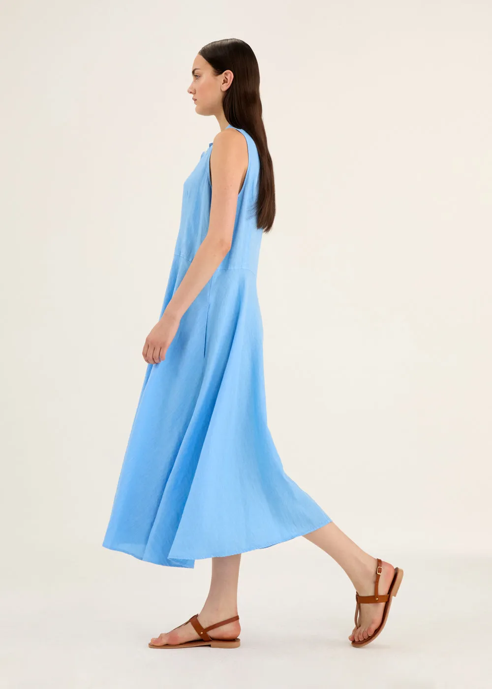 Garment-Dyed Sleeveless Dress