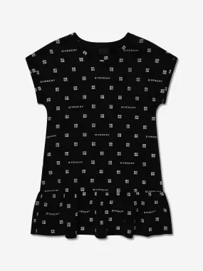 Givenchy Girls 4G Logo Print Dress in Black
