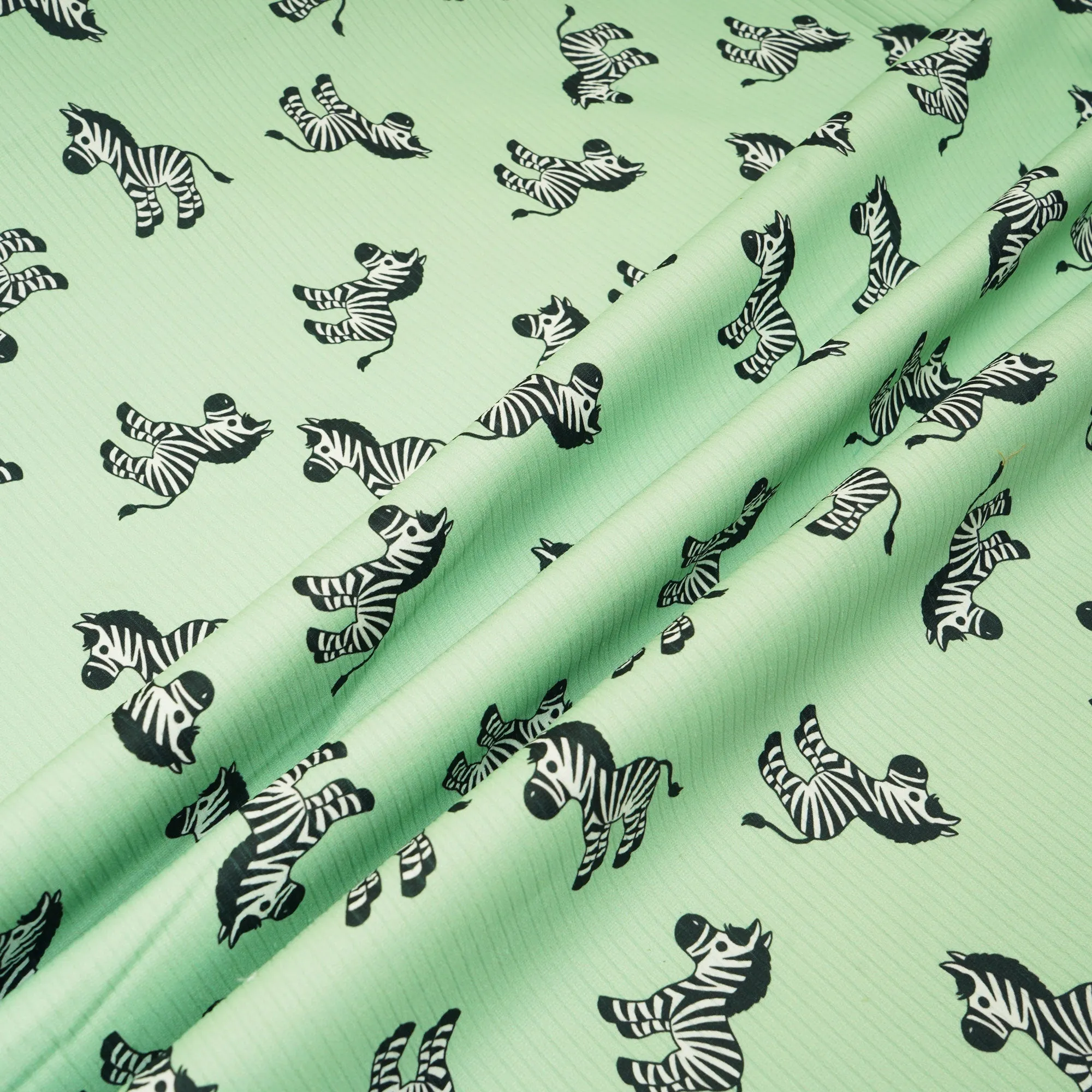 Green Kids Print Hosiery Fabric RS-24459