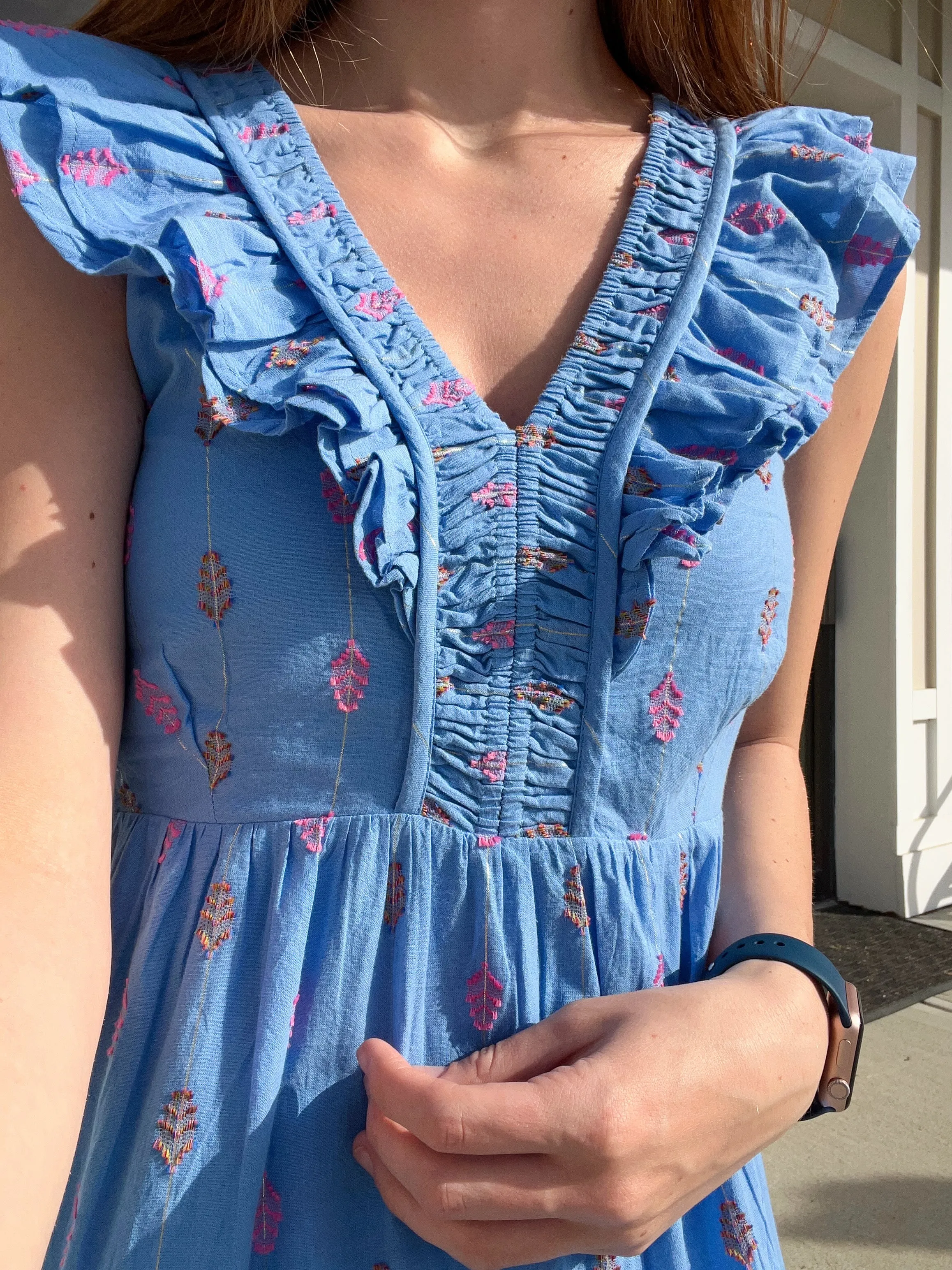 Hatley Aria Midi Dress - Rainbow Feather Dobby
