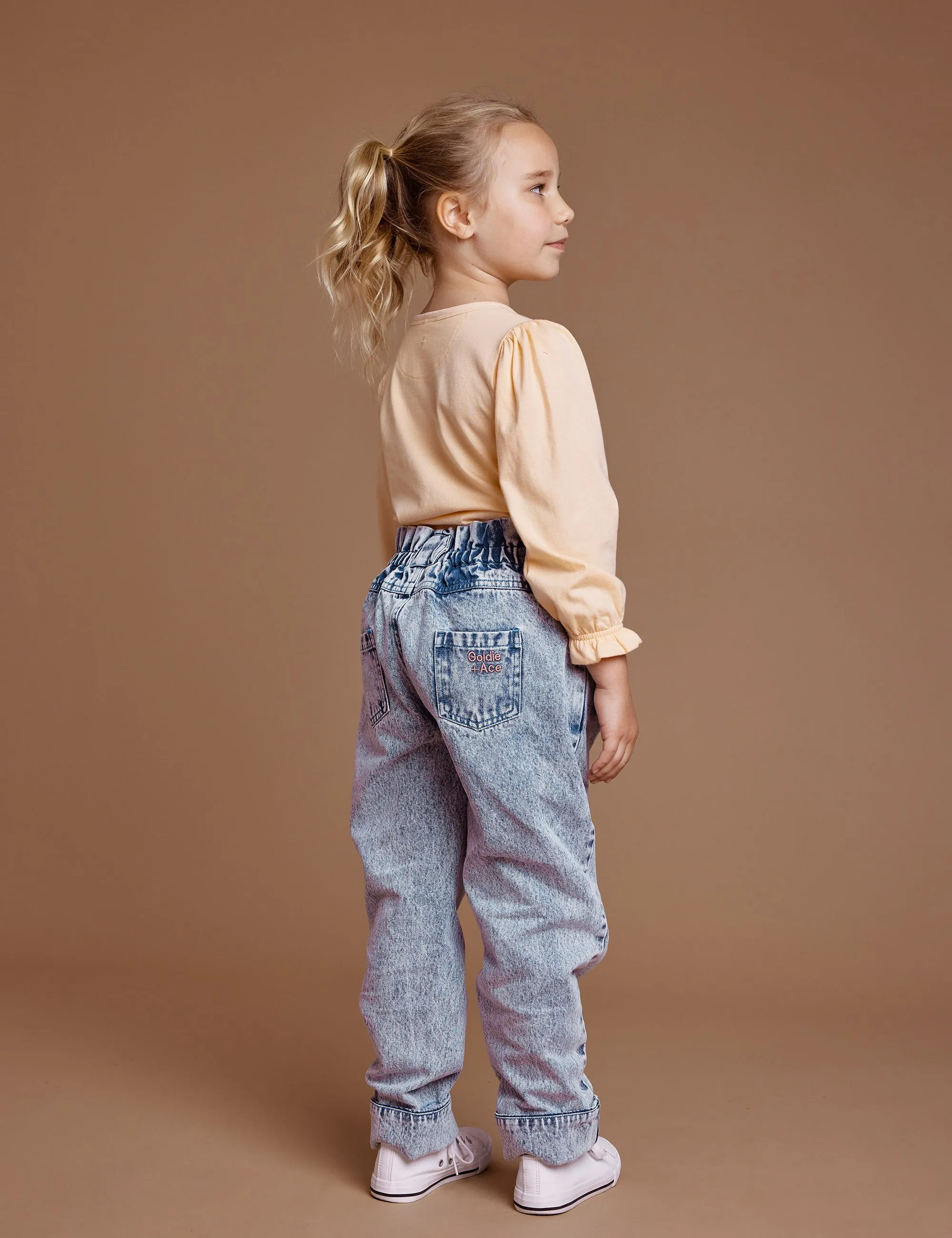 Isla Embroidered Frill Hem Top