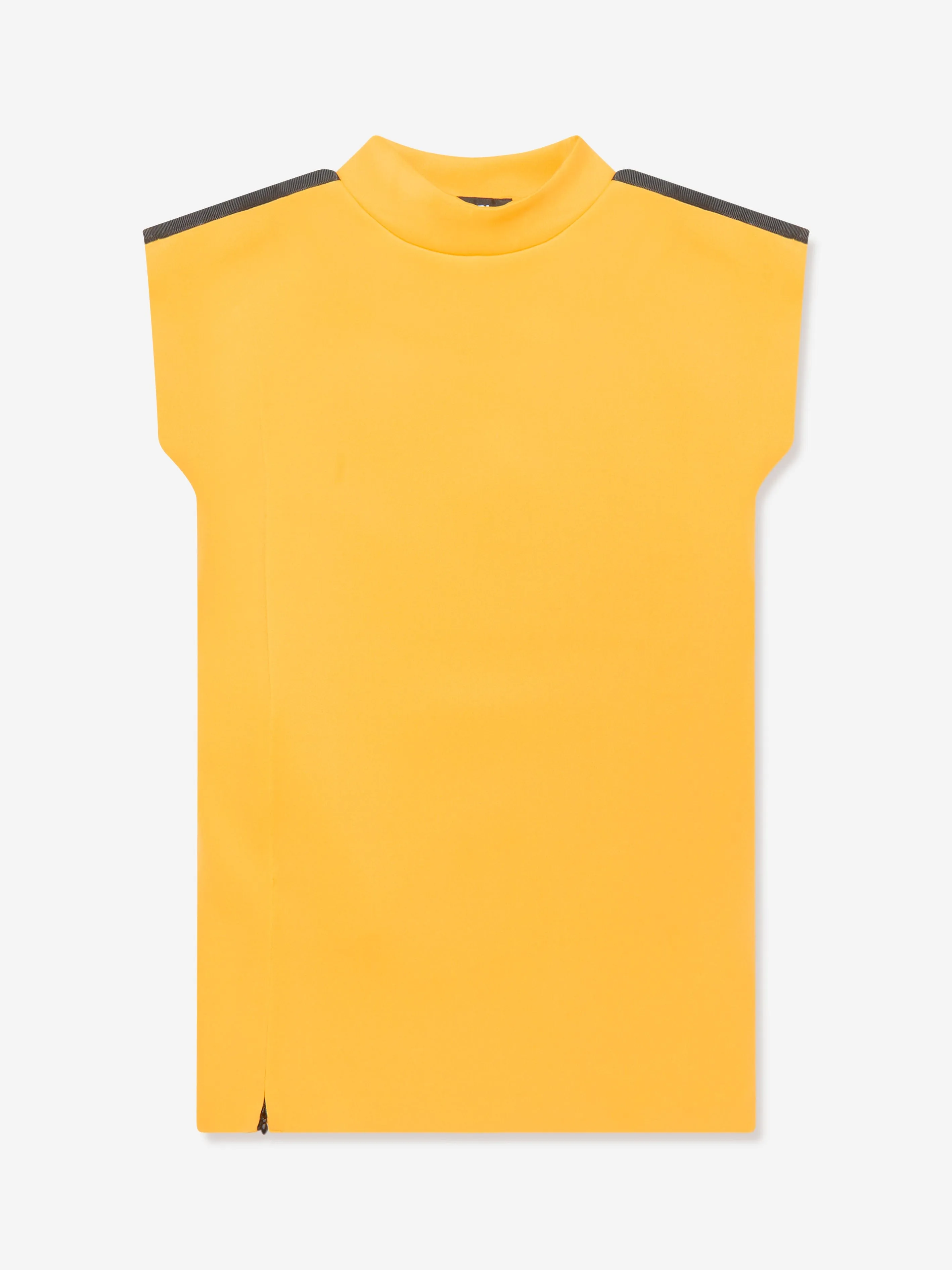 Karl Lagerfeld Girls Logo Trim Dress in Yellow