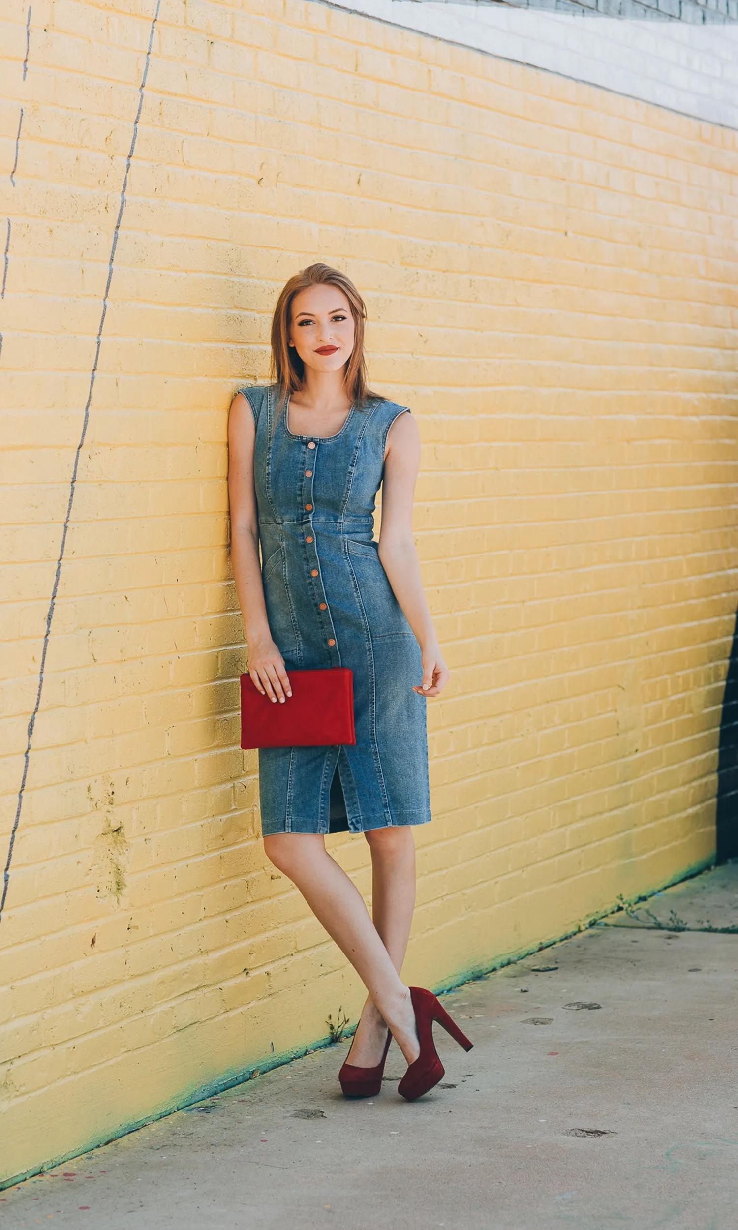 Level 99 Julien Denim Snap Dress