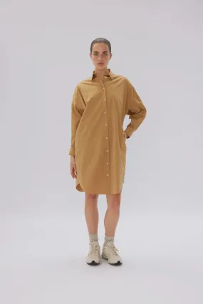 LMND Chiara Shirt Dress in Toffee